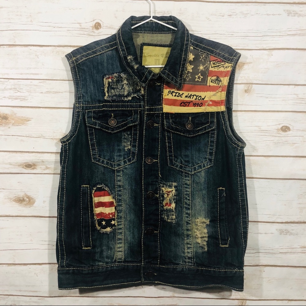 Smoke Rise USA Pride Nation 1990 Distressed jacket